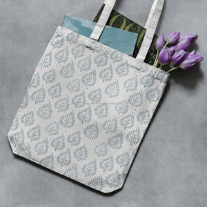 Bolso de Mano Ligero con Estampado a Mano y Asa, Motivos de Hojas Hechos a Mano, Perfecto para Viajes, Bolsos de Mano Ideales para el Uso Diario - Product Image 6