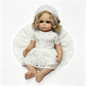 Poupée bébé réaliste en vinyle sur mesure, poupée reborn réaliste, poupée reborn aux cheveux blonds bouclés - Product Image 3