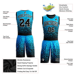 Ensemble de maillots et shorts de basketball personnalisés pour enfants, design sublimation, réversibles, pour académie de basketball, vente en gros - Product Image 5
