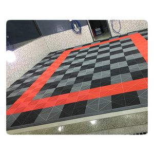 Dalles de sol de garage en PP emboîtables modernes, revêtement de sol modulaire rigide en plastique coloré pour atelier de detailing automobile, antidérapant - Product Image 2