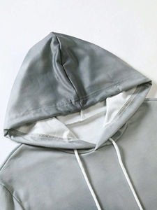 <b>Tie</b> <b>Dye</b> Gradient Hoodie & Pants <b>Set</b> Full Sleeve Drawstring Casual Tracksuit Autumn Loose Fit Adult Breathable Polyester - Product Image 2