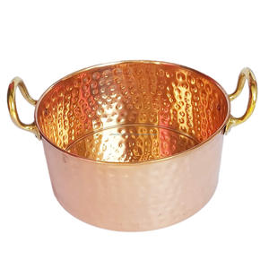 หม้อทองแดงพร้อมด้ามทองเหลืองขนาด2000มล. สำหรับใช้ในบ้านและร้านอาหารคลาสสิกเป็นมิตรต่อสิ่งแวดล้อม - Product Image 2