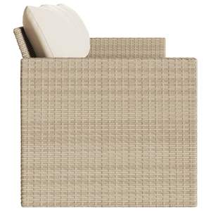 Canapé de jardin beige crème blanc, mobilier d'extérieur confortable - Product Image 5