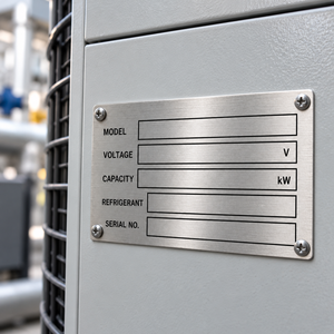 Placa de Datos Técnicos, Placa de Identificación de Metal Personalizada para Maquinaria y Equipos, Fabricación OEM - Product Image 4