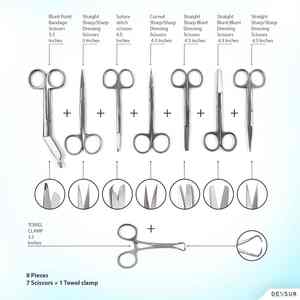 Kit de dissection chirurgical professionnel Caronia - 160 pièces en acier inoxydable, instruments certifiés CE pour usage médical - Product Image 5