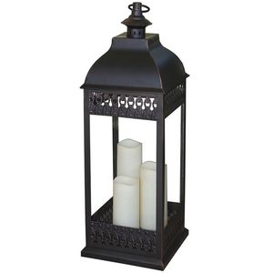 Farol de Metal Antiguo, Acabado Rústico Vintage, Farol Decorativo Colgante, Perfecto para Decoración de Jardín, Patio y Hogar - Product Image 1
