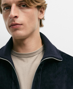 Chaqueta Bomber Negra Sólida de Punto para Hombre, Talla XL, Hecha a Medida, con Cierre, Cuello Alto, Mezcla de Lana, Ropa de Invierno, Oferta 2026 - Product Image 4
