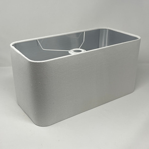 Abat-jour carré en tissu à impact élevé artisanat fait à la main Design moderne minimaliste taille personnalisée léger Installation facile faible taux - Product Image 1