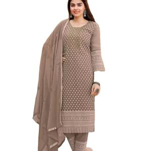 Conjunto Kurti de Alta Calidad para Mujer, Diseño Moderno, Bordado con Lentejuelas, Hecho a Mano, para Fiestas y Festivales, por Fab Zone - Product Image 1