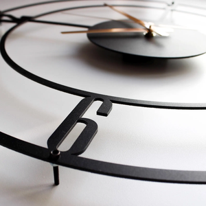 Unique Modern Metal Wall <b>Clock</b>, Minimalist Wall <b>Clock</b>, Large Silent Wall <b>Clock</b>, Metal Wall Art Decor, Valentine Gift - Product Image 3