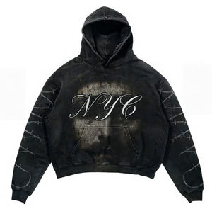 Sudaderas con Capucha Unisex Personalizadas con Estampado Puff, 400 GSM, Tejido de Felpa 100% Algodón, Estilo Oversize, Ropa Urbana de Moda para Otoño - Product Image 3