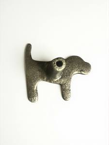 Bouton décoratif en forme d'animal, design de chien, poignée de tiroir en laiton antique, meuble vintage rustique - Product Image 3