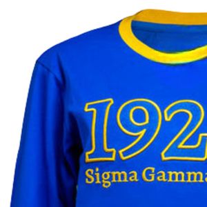 SGRHO เสื้อแขนยาวแบบกำหนดเองซิกมาแกมมาโรเสื้อยืดตัวอักษรกรีกผู้หญิงลำลองคอกลมเครื่องแต่งกายสตรีนักศึกษาเสื้อยืดผ้าฝ้ายแฟชั่น - Product Image 5