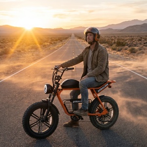 Bicicleta Eléctrica Naranja Resistente con Sistema de Doble Suspensión, Bicicleta de Neumáticos Anchos para Aventuras en <span class=keywords><strong>Dunas</strong></span> de Arena del Desierto - Product Image 5