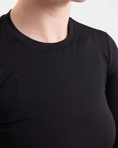 Camiseta Deportiva de Manga Larga para Mujer, Ajustada, Tejido Sólido, Anti-Pilling, Absorbe el Sudor, con Logotipo Personalizado, Nueva Colección, Venta al Por Mayor - Product Image 5