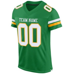 Camiseta de fútbol americano personalizada con malla, nombre del equipo y número cosidos, uniforme de juego auténtico para hombres y jóvenes - Product Image 1