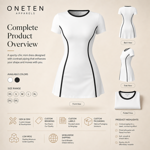 Custom Logo Women's Contrast Panel Mini <b>Dress</b> <b>Short</b> Sleeve Stretch Fitted Casual Sportswear <b>Dress</b> OEM Supplier - Product Image 3