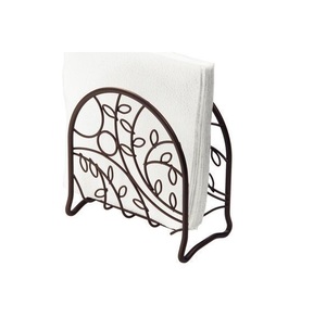 Decorative Leaf Pattern Metal Napkin Holder Artistic <b>Table</b> Organizer Durable Finish For Dining Room And <b>Kitchen</b> Decor - Product Image 5