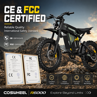 Vélo électrique tout-terrain haute puissance 6000W, 60V 30Ah, longue autonomie, pneus larges, vitesse 80 km/h, suspension intégrale, moto électrique de montagne