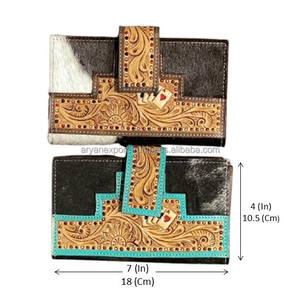 Nouvelle mode grande capacité en cuir repoussé à la main dames portefeuille en cuir de vachette véritable concepteur femmes plusieurs porte-cartes pochette - Product Image 2