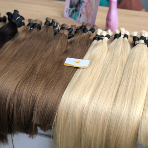 Extensions de cheveux vierges non-remy de qualité supérieure, lisses, en vrac, 100g, meilleur prix de gros, Vietnam Luxury Minh Khang Premium - Product Image 1
