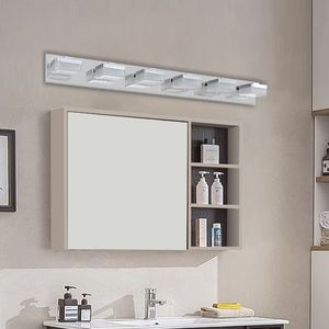 Modern 6-<b>Light</b> Chrome LED <b>Vanity</b> <b>Mirror</b> <b>Light</b> Fixture for Bathrooms and Makeup Tables W1340110610/L2016 Same Product Category - Product Image 5