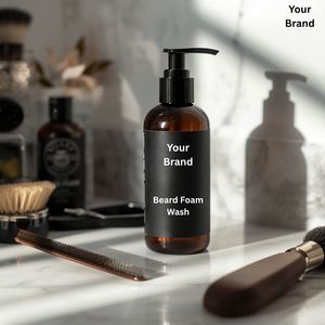 Espuma Limpiadora para Barba de Hombre al por Mayor con Aceite de Árbol de Té y Aceite de Almendras, Extractos Herbales Naturales, Nutritiva y Suavizante para el Cuidado Diario (Marca Privada) - Product Image 3