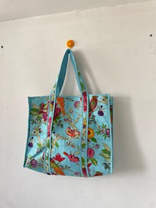 Boho Cotton Floral Print Everyday Tote <b>Bag</b> <b>Large</b> Capacity Shoulder Handbag Reusable Shopping Travel <b>Beach</b> Carry <b>Bag</b> - Product Image 1