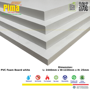 Panneaux en plastique sans plomb blancs de densité de la feuille 0.6G/cm3 de panneau de mousse de PVC WPC de 18mm pour la fabrication de meubles - Product Image 4