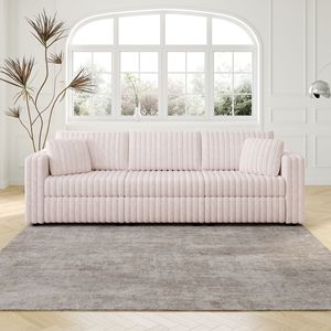 Divano Modulare Rosa Chiaro 106.3 per 3 Persone, Altamente Confortevole con Design Distintivo per Camera da Letto e Soggiorno - Product Image 1