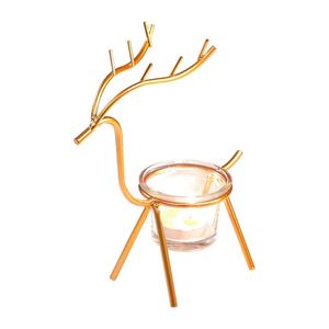 High Selling Metal Iron Nordic Gold Reindeer Metal Candle Holder Decorative <b>Tea</b> Light <b>Stand</b> Customized Size Shape - Product Image 6