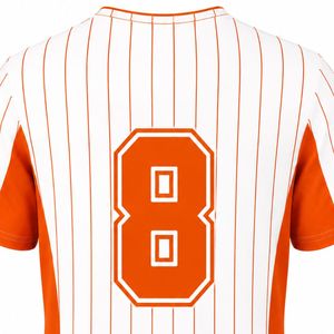 Orange White Baseball Jersey for Men Pinstripe Button Front Team Shirt Lightweight <b>Athletic</b> Uniform Breathable Baseball Sport - Product Image 3