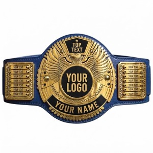 Cinturón de Campeonato de Lucha Libre Personalizado, Placa de Metal Negra y Dorada, Logotipo Personalizado, Diseño de Águila, Cinturón de Campeonato Personalizado - Product Image 4