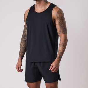 Custom Men's Logo Ribbed Gym Tank Top Heavyweight Cotton Muscle Sleeveless Running <b>Stringer</b> Fitness Sports Workout <b>Vest</b> Knitted - Product Image 1