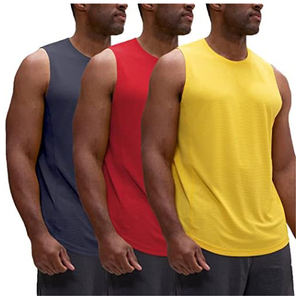 Camiseta sin mangas para hombre, para gimnasio, fitness, con logo personalizado, precio de fábrica, chaleco para correr, camisetas sin mangas para hombre a precio económico. - Product Image 4