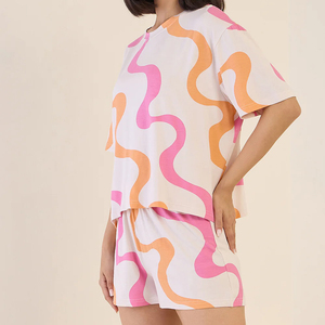 Women's Latest Fashion Casual Short T-Shirt And Short <b>Twin</b> <b>Set</b> Winter Wear New Stylish Women's <b>Twin</b> <b>Sets</b> - Product Image 4