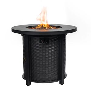 30-Inch Propane <b>Fire</b> <b>Table</b> <b>with</b> 40000BTU <b>Fire</b> <b>Pit</b> Round Design - Product Image 2