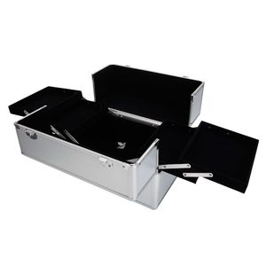 Scatola Portatile in Alluminio Bianco per Trucchi con Chiavi, Stile Moderno ed Elegante, Dotata di Cassetti per Conservare Rossetti - Product Image 5