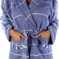Peignoirs en coton turc unisexe de haute qualité de la série Pure pour femmes et hommes, peignoirs d'hôtel, logo personnalisé, emballage de luxe, vêtements de nuit