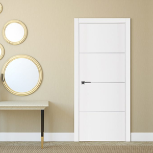 Portes en bois composite WPC à âme pleine, design moderne, résistantes à l'eau, écologiques, isolées, pré-montées pour appartements et villas – Vente directe usine - Product Image 6