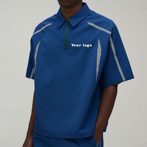 Chemises polo pour hommes tendance, grandes tailles, manches courtes, prix bas, polo à col quart zippé pour hommes en vente - Product Image 5