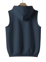 Men's Sports Casual Reversible Vest Hoodie Winter Hooded Warm Zip-Up Waterproof Breathable Cooling Fleece Windproof Heated