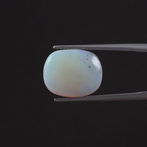 Opale naturelle de bonne qualité certifiée IGI, pierre précieuse blanche en vrac, 6 carats, taille coussin 14,5x11,5mm, polie et cirée/légèrement huilée - Product Image 3