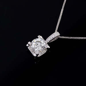 Pendentif Hip Hop de Luxe en Diamant de Laboratoire, Plaqué Or et Rhodium, Coupe Brillante, Bijou Fantaisie Léger pour Femme, Idéal Cadeau - Product Image 4