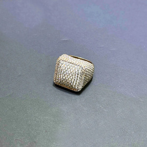 Big Moissanite Iced Hip Hop Engagement Wedding <b>Ring</b> for <b>Men</b> Micro Pave Setting Hollow Sterling Silver Rhodium Plated Jewelry - Product Image 4