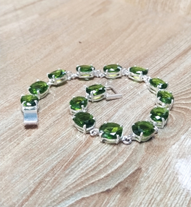 Pulsera de Plata con Peridoto y Topacio Natural, Plata de Ley 925, Hecha a Mano, Joyería de Lujo al por Mayor - Product Image 1