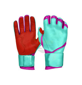 Guantes de Bateo de Béisbol Color Verde Lima y Morado, Transpirables, Diseño Deportivo de Color Sólido, para Entrenamiento con Mano Derecha - Product Image 2
