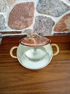 Olla de Cobre Más Vendida, Diseño Redondo Vintage con Tapa, Utensilios de Cocina de Metal Duradero, Asa de Aleación de Zinc - Product Image 6