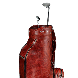 Handmade Full Grain Hide <b>Golf</b> Club Carrier Zipper Closure Mens Seniors Luxury Sports Travel Holdall - Product Image 1
