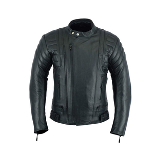 Blouson de moto en cuir imperméable grande taille pour homme, style sportswear personnalisé, dernière collection pour la course moto - Product Image 5